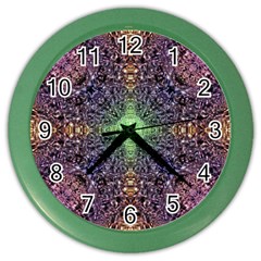 Mandala Carpet Pattern Geometry Color Wall Clock by Simbadda