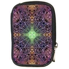 Mandala Carpet Pattern Geometry Compact Camera Leather Case by Simbadda