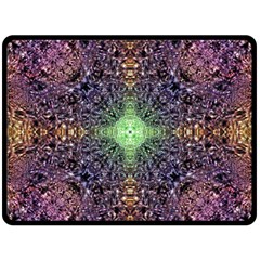 Mandala Carpet Pattern Geometry Fleece Blanket (large)  by Simbadda