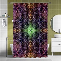 Mandala Carpet Pattern Geometry Shower Curtain 48  X 72  (small)  by Simbadda