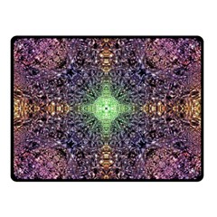 Mandala Carpet Pattern Geometry Double Sided Fleece Blanket (small)  by Simbadda