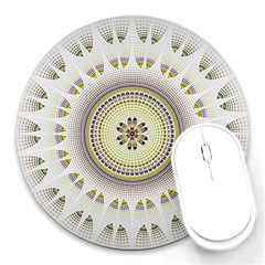 Mandala Fractal Decorative Round Mousepads by Simbadda