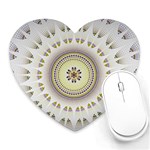 Mandala Fractal Decorative Heart Mousepads Front