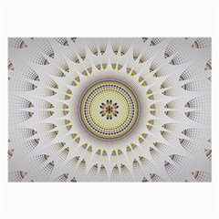 Mandala Fractal Decorative Large Glasses Cloth (2-side) by Simbadda