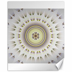 Mandala Fractal Decorative Canvas 11  X 14  by Simbadda