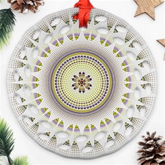 Mandala Fractal Decorative Ornament (round Filigree) by Simbadda