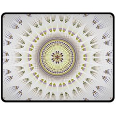 Mandala Fractal Decorative Double Sided Fleece Blanket (medium)  by Simbadda