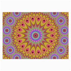 Geometric Flower Oriental Ornament Large Glasses Cloth (2-side) by Simbadda