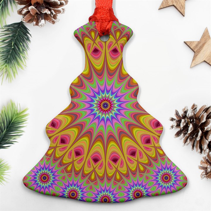 Geometric Flower Oriental Ornament Ornament (Christmas Tree) 