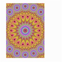 Geometric Flower Oriental Ornament Large Garden Flag (two Sides) by Simbadda