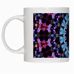 Kaleidoscope Shape Abstract Design White Mugs by Simbadda