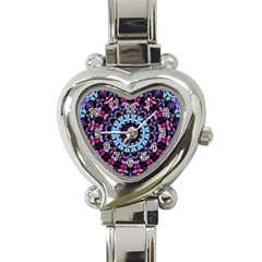 Kaleidoscope Shape Abstract Design Heart Italian Charm Watch by Simbadda