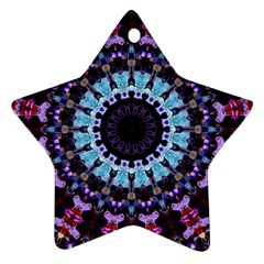 Kaleidoscope Shape Abstract Design Star Ornament (two Sides) by Simbadda