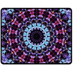 Kaleidoscope Shape Abstract Design Fleece Blanket (medium)  by Simbadda