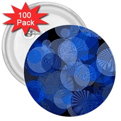 Circle Rings Abstract Optics 3  Buttons (100 Pack)  by Simbadda