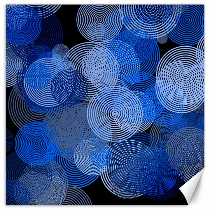 Circle Rings Abstract Optics Canvas 20  x 20 