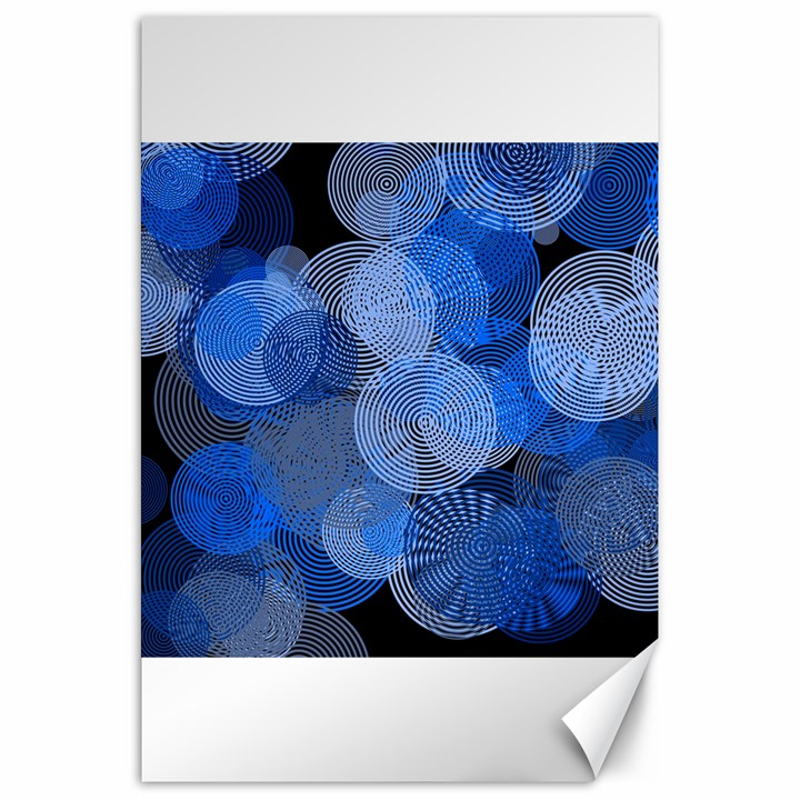 Circle Rings Abstract Optics Canvas 20  x 30 