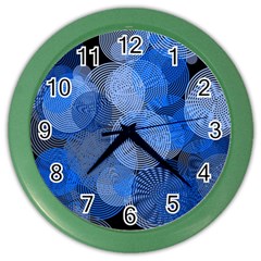 Circle Rings Abstract Optics Color Wall Clock by Simbadda