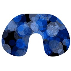 Circle Rings Abstract Optics Travel Neck Pillows by Simbadda