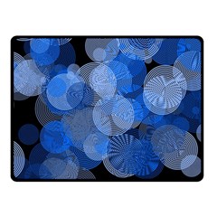 Circle Rings Abstract Optics Double Sided Fleece Blanket (small)  by Simbadda