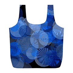 Circle Rings Abstract Optics Full Print Recycle Bag (l) by Simbadda