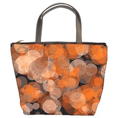 Circle Rings Abstract Optics Bucket Bag by Simbadda