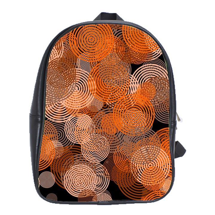 Circle Rings Abstract Optics School Bag (Large)