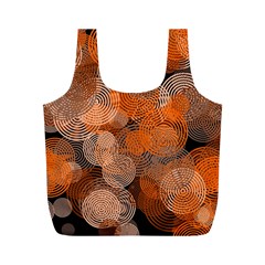 Circle Rings Abstract Optics Full Print Recycle Bag (m) by Simbadda