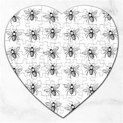 Pop Art  Bee Pattern Jigsaw Puzzle (heart) by Valentinaart