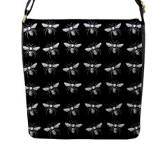 Pop Art  Bee Pattern Flap Closure Messenger Bag (l) by Valentinaart