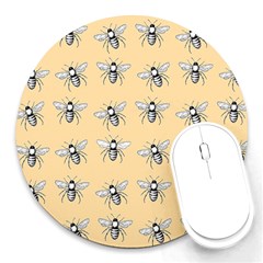 Pop Art  Bee Pattern Round Mousepads