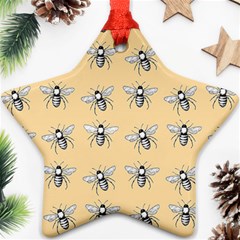 Pop Art  Bee Pattern Ornament (Star)