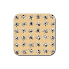 Pop Art  Bee Pattern Rubber Coaster (Square) 