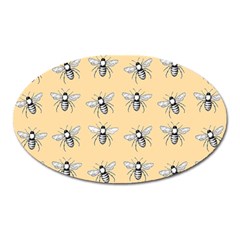 Pop Art  Bee Pattern Oval Magnet