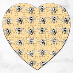 Pop Art  Bee Pattern Jigsaw Puzzle (Heart)