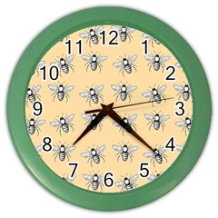 Pop Art  Bee Pattern Color Wall Clock