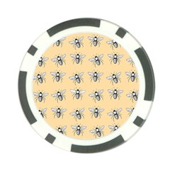 Pop Art  Bee Pattern Poker Chip Card Guard