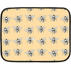 Pop Art  Bee Pattern Double Sided Fleece Blanket (Mini) 