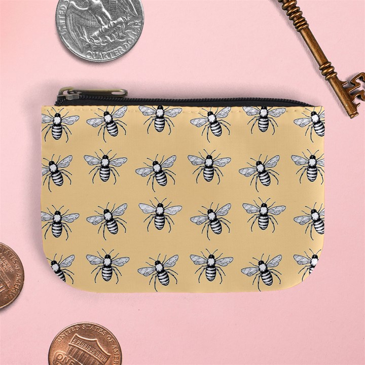 Pop Art  Bee Pattern Mini Coin Purse