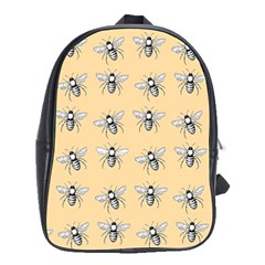 Pop Art  Bee Pattern School Bag (Large)