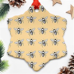 Pop Art  Bee Pattern Ornament (Snowflake)