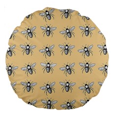 Pop Art  Bee Pattern Large 18  Premium Round Cushions