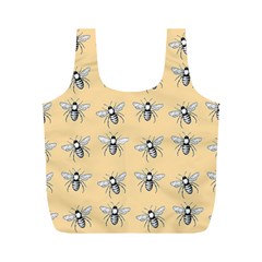 Pop Art  Bee Pattern Full Print Recycle Bag (M)