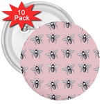 Pop Art  Bee Pattern 3  Buttons (10 pack)  Front