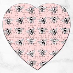 Pop Art  Bee Pattern Jigsaw Puzzle (heart) by Valentinaart