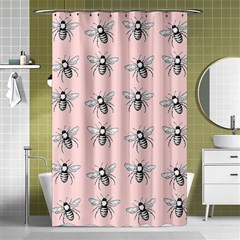 Pop Art  Bee Pattern Shower Curtain 48  X 72  (small)  by Valentinaart