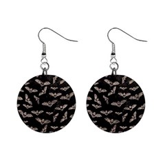 Vintage Halloween Bat Pattern Mini Button Earrings