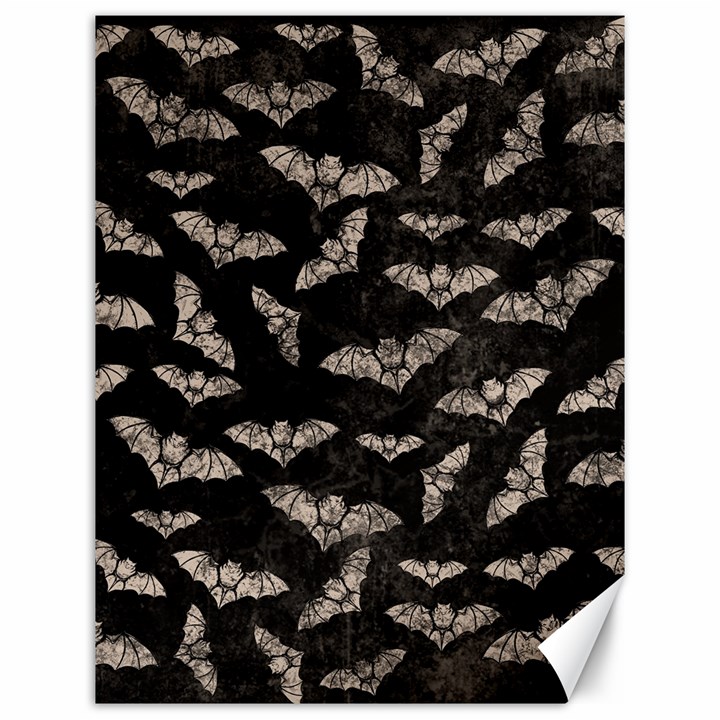 Vintage Halloween Bat pattern Canvas 12  x 16 