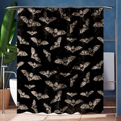 Vintage Halloween Bat Pattern Shower Curtain 60  X 72  (medium)  by Valentinaart