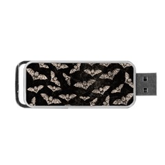 Vintage Halloween Bat Pattern Portable Usb Flash (two Sides)